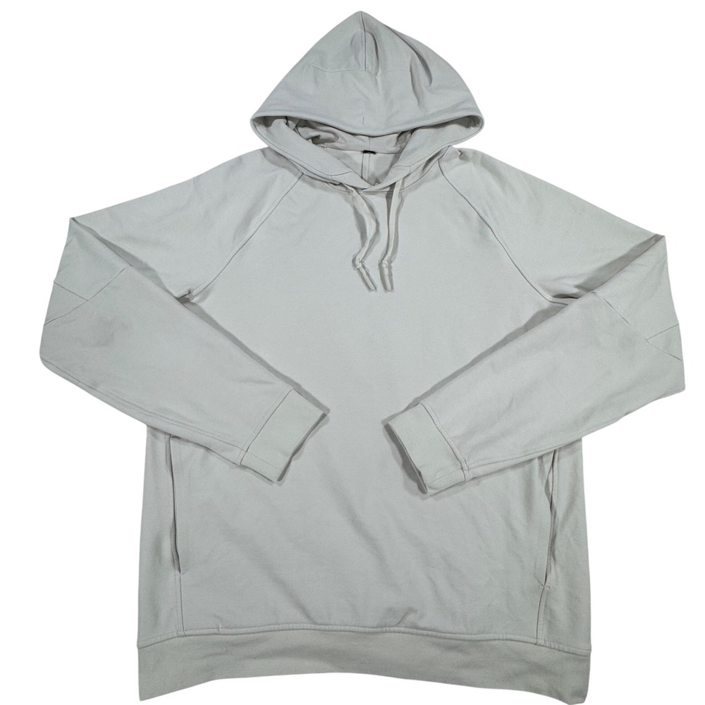 Lululemon City Sweat Pullover Hoodie Men's Large Off White Preppy Quiet Luxury
